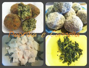 Polpette di spinaci e ricotta collage di Paprika e Cannella
