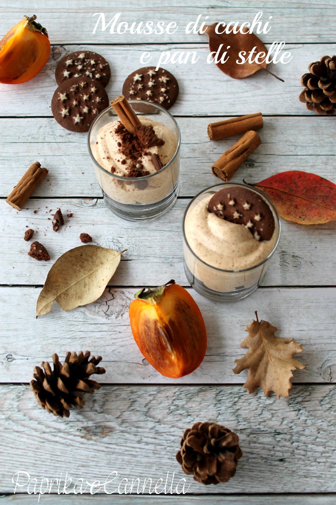 mousse di cachi con pan di stelle